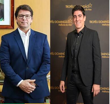 Mario Frias, secretário especial de Cultura do governo Bolsonaro, e o humorista Marcelo Adnet