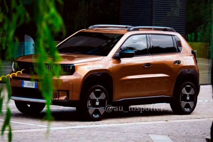 Fiat Grande Panda foi flagrado durante gravação de comercial do modelo