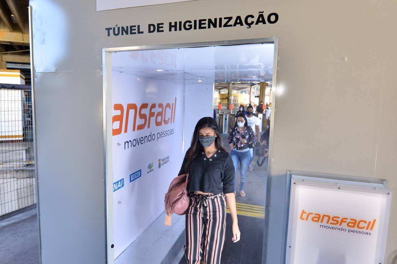 Estação de ônibus na Pampulha terá túnel de desinfecção contra a Covid-19