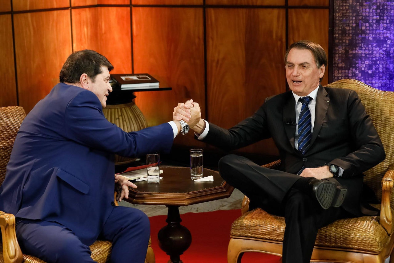 O apresentador José Luiz Datena agradeceu a manifestação do ex-presidente Jair Bolsonaro sobre o episódio da cadeirada em Pablo Marçal