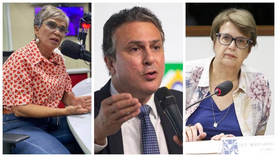 Prefeita de Contagem, Marília Campos, Ministro da Educação, Camilo Santana, e prefeita de Juiz de Fora, Margarida Salomão