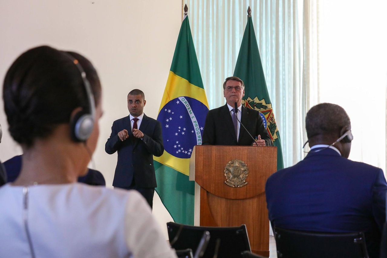 O presidente Jair Bolsonaro recebeu embaixadores para encontro em que ele atacou o sistema eleitoral brasileiro