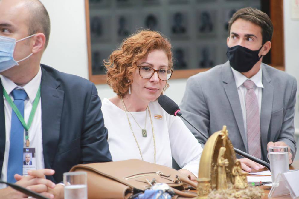 Carla Zambelli em sessão na Câmara: deputado diz que negociará sua participação à distância em votações