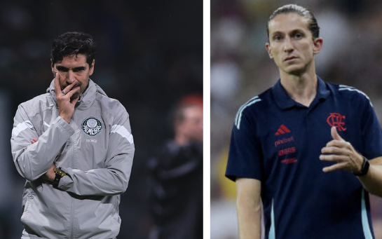 Abel Ferreira e Filipe Luís, técnicos de Palmeiras e Flamengo (Foto: Divulgação)