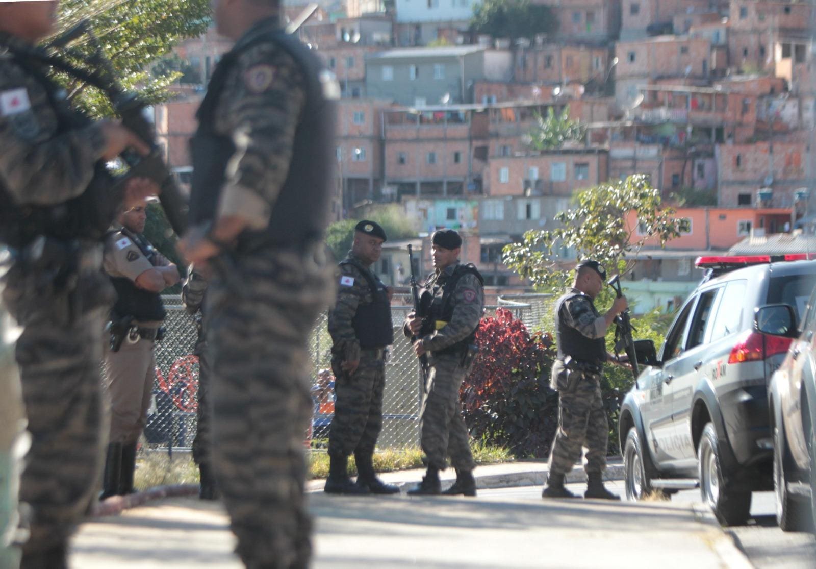 Militares do Batalhão de Rondas Táticas Metropolitanas (Rotam) em operação policial