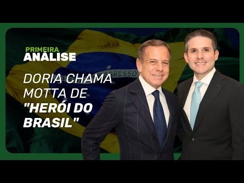  Durante o evento, Doria elogiou a atuação de Motta e o chamou de 'herói do Brasil'