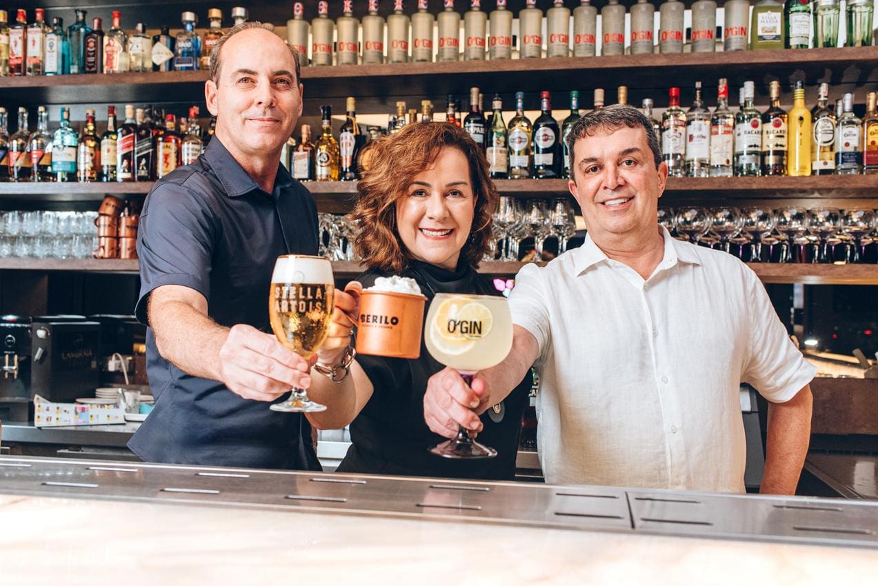Sócios do Berilo Cozinha & Drinks: Julio Cesar Castro, Cecilia Ramirez e Marcelo Gonzalez