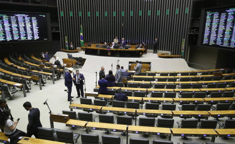 Plenário da Câmara durante votações nesta quarta-feira