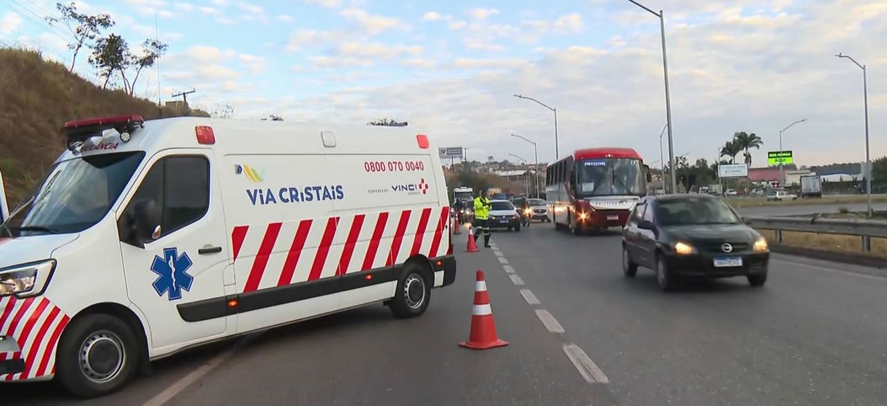 Ocorrência foi registrada na altura do km 518 em Ribeirão das Neves