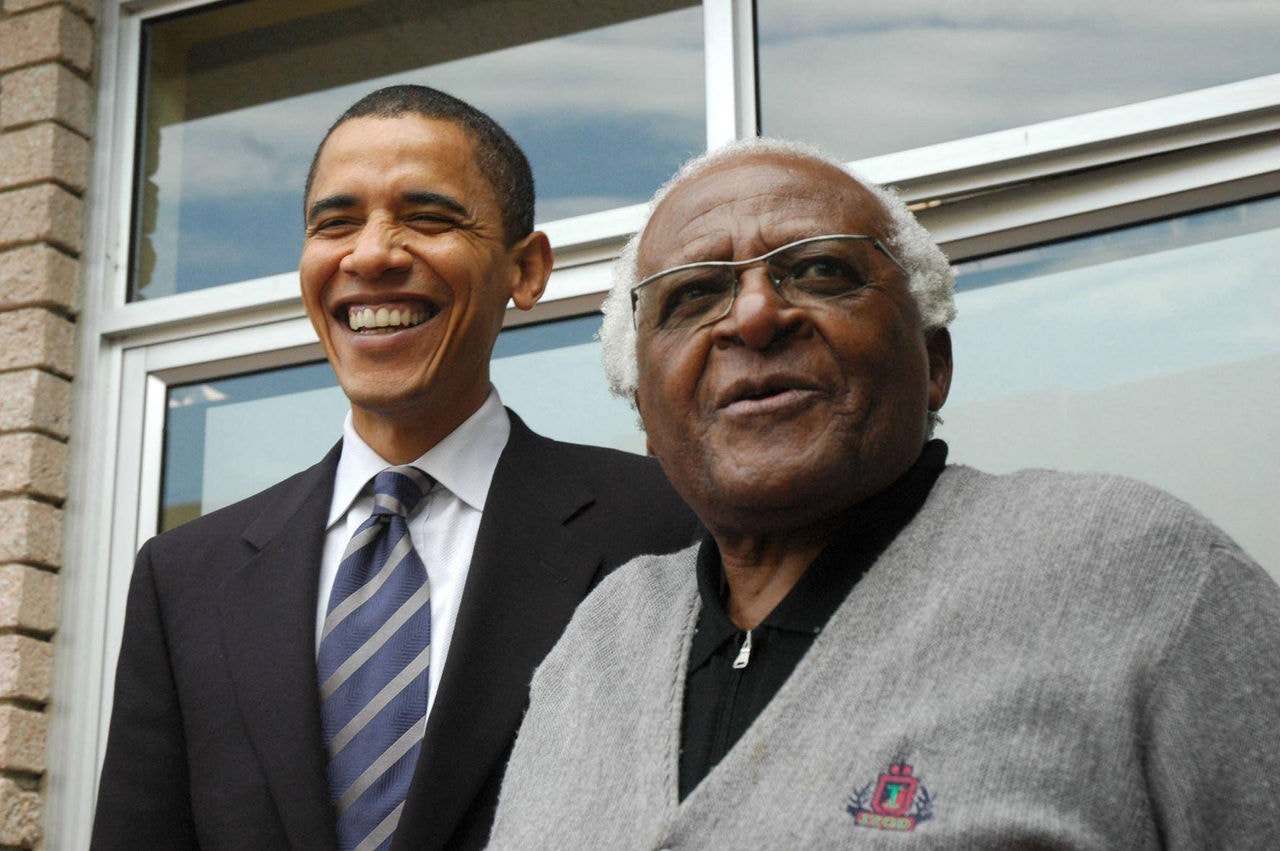 Obama e Desmond Tutu, em um encontro ocorrido em agosto de 2006