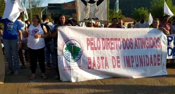 Movimento dos Atingidos por Barragens (MAB) protesta neste 5 de novembro, 4 anos após a tragédia em Mariana