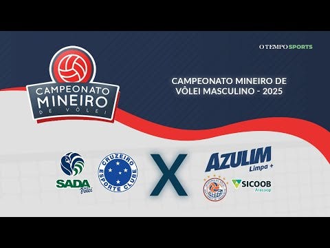 SADA CRUZEIRO X AZULIM MONTE CARMELO - AO VIVO E COM IMAGENS - CAMPEONATO MINEIRO DE VÔLEI 2025