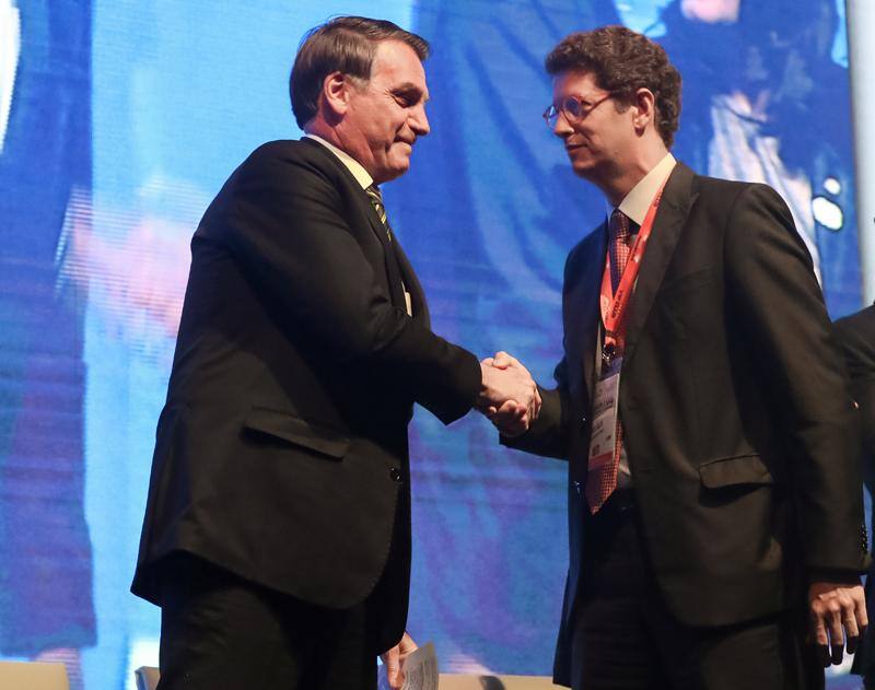 Presidente Jair Bolsonaro e ministro do Meio Ambiente Ricardo Salles