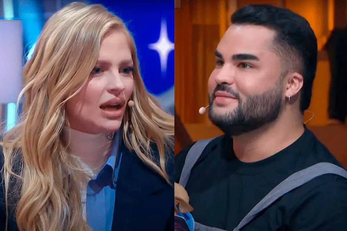 Luísa Sonza e Lucas Guedez no programa "Sabadou"