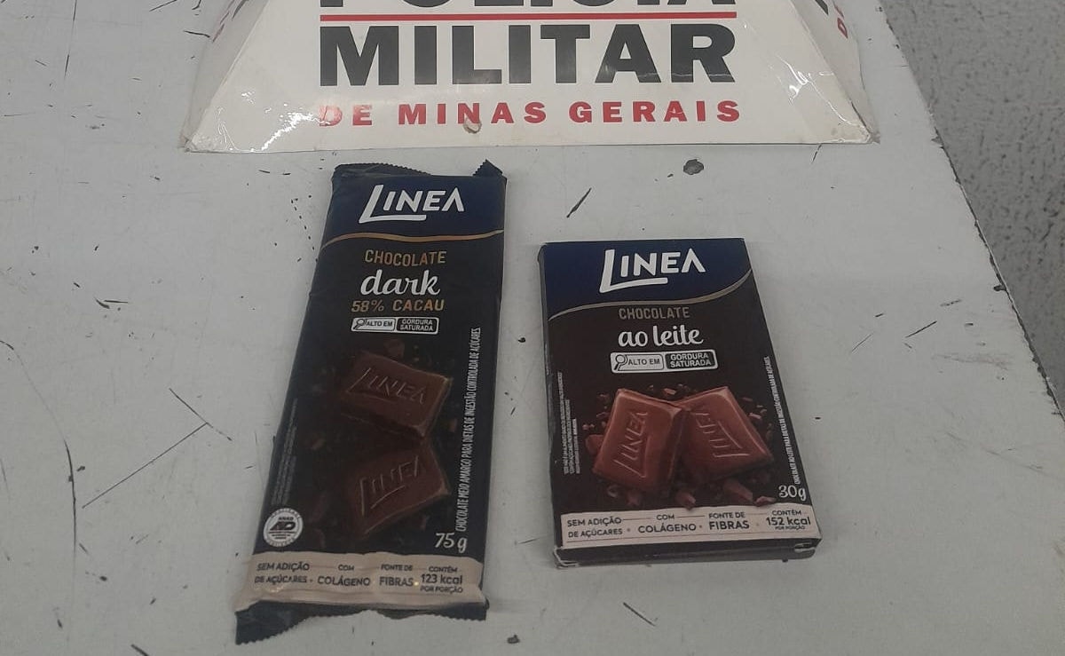 PM encontrou duas barras de chocolate com o suspeito