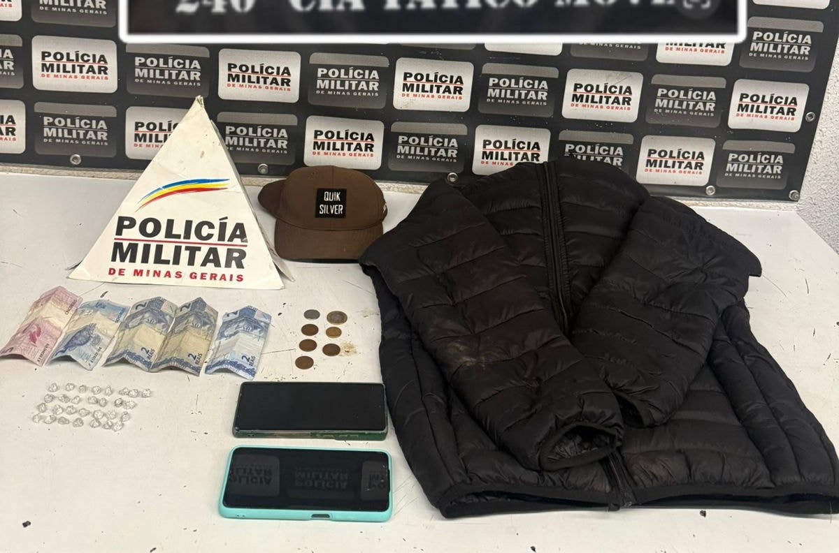PM prende suspeito de roubar três estabelecimentos em duas horas em MG 