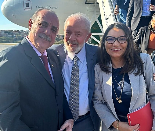 Fuad publica foto com Lula e Janja no Aeroporto da Pampulha nesta quinta-feira (27); presidente segue para Contagem para agendas em Minas