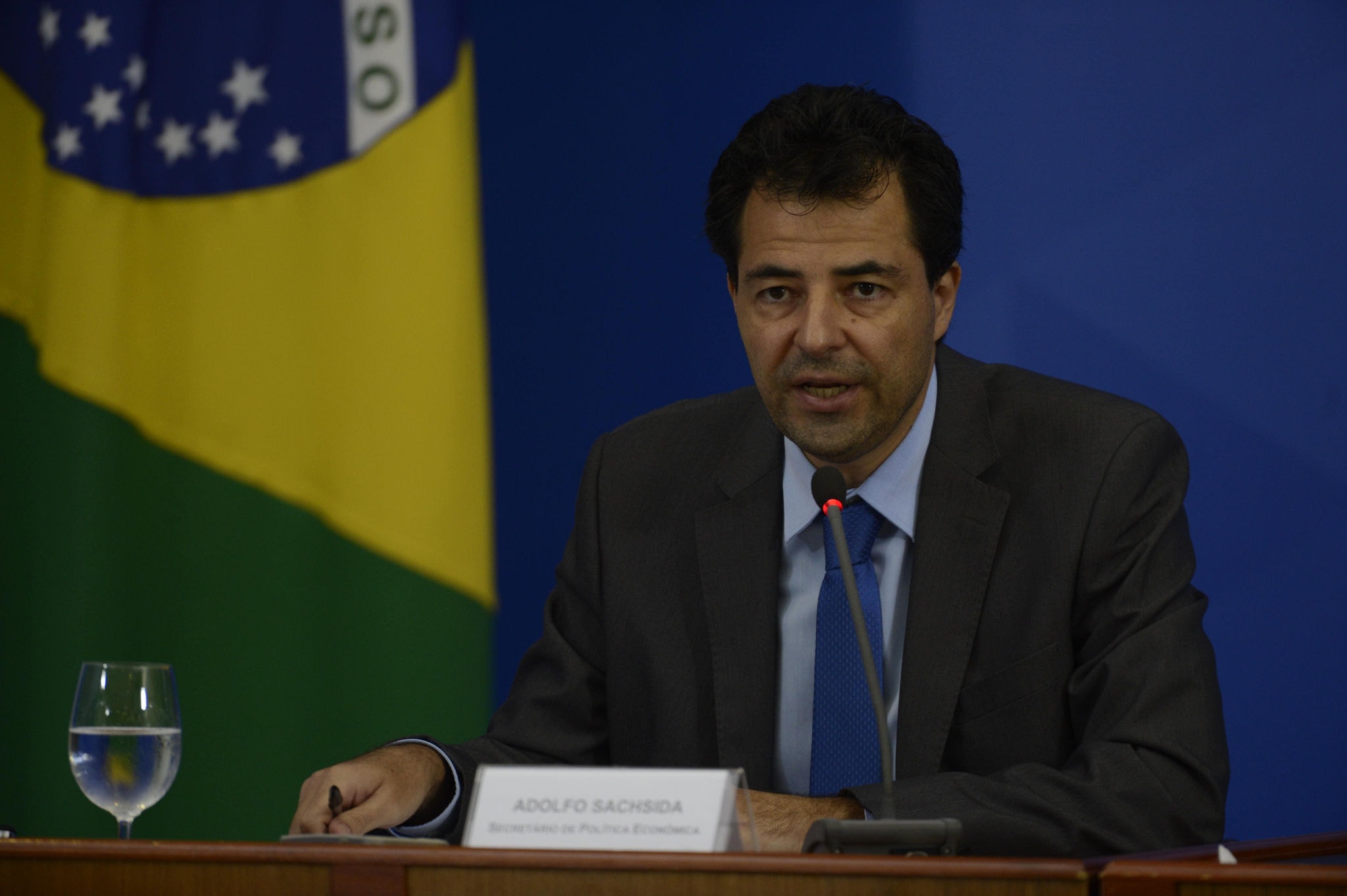 O então secretário de política econômica do Ministério da Economia, Adolfo Sachsida, em entrevista coletiva no Palácio do Planalto
