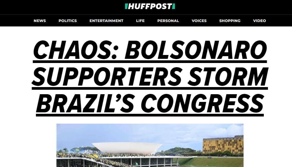 Huffington Post classificou cenário em Brasília como "caos"