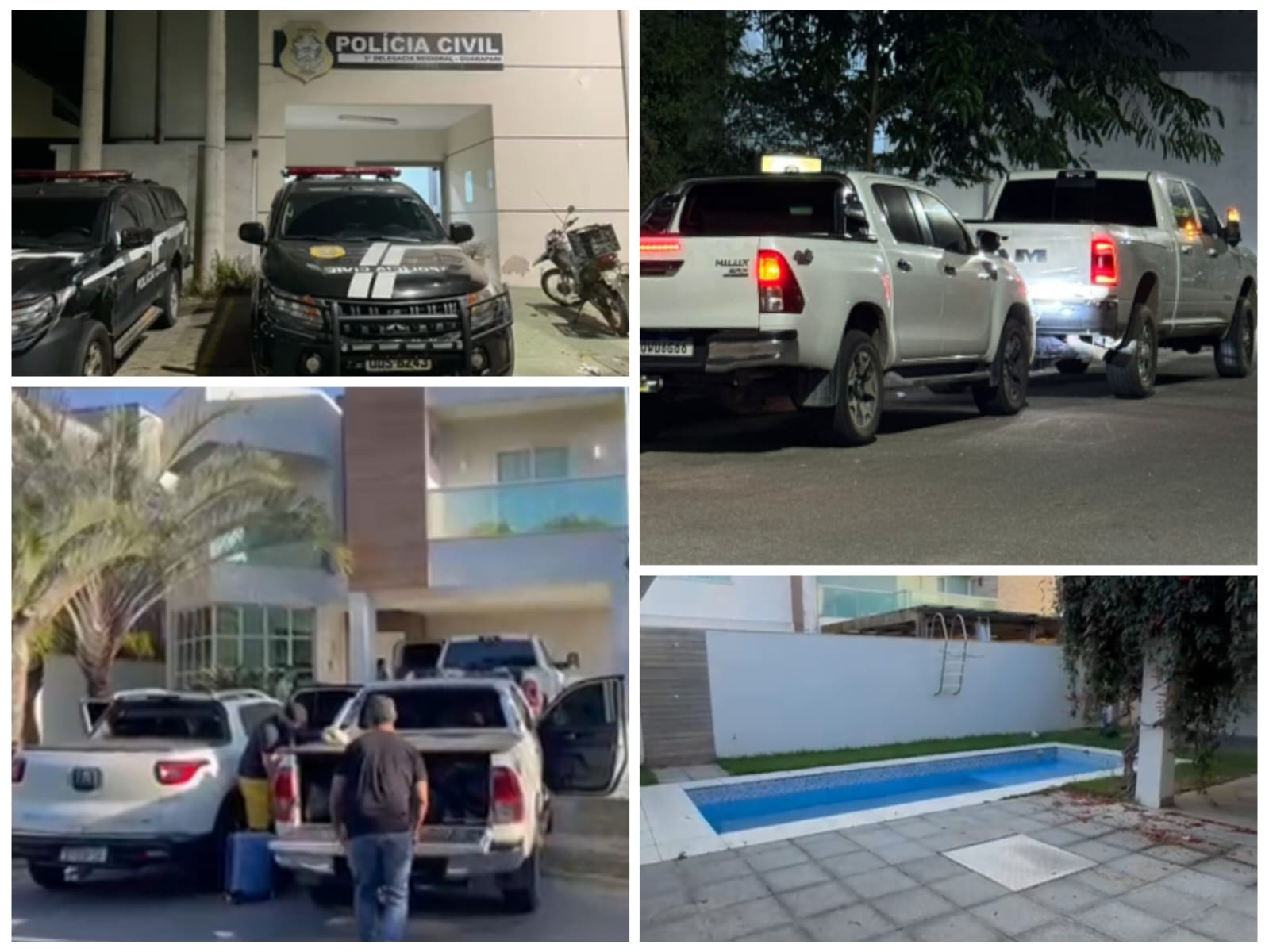 Os policiais arrecadaram três veículos de luxo, com valor estimado em mais de R$ 1 milhão