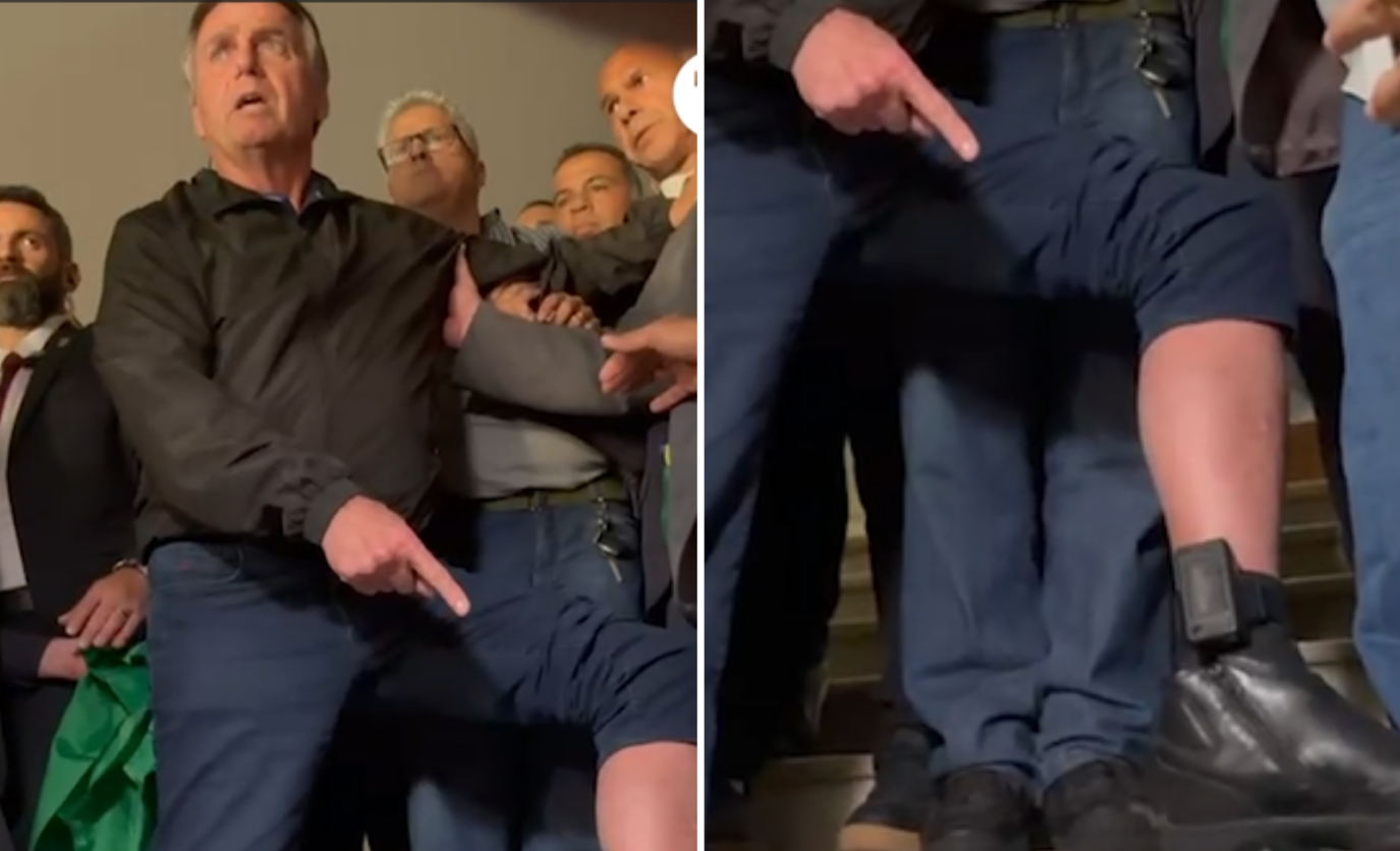 Jair Bolsonaro (PL) mostrou a tornozeleira eletrônica