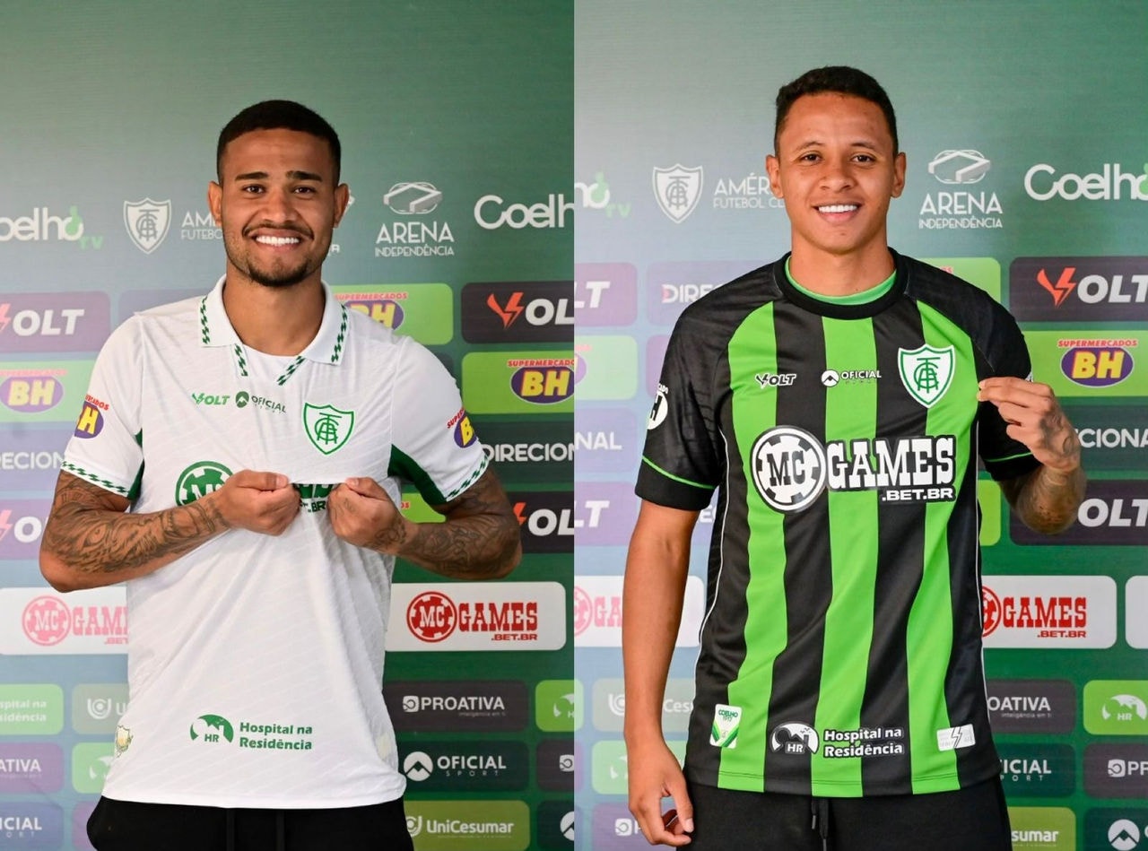 Breno Teixeira (à esquerda) e Arthur Sousa (à direita) foram apresentados oficialmente nesta terça (17)