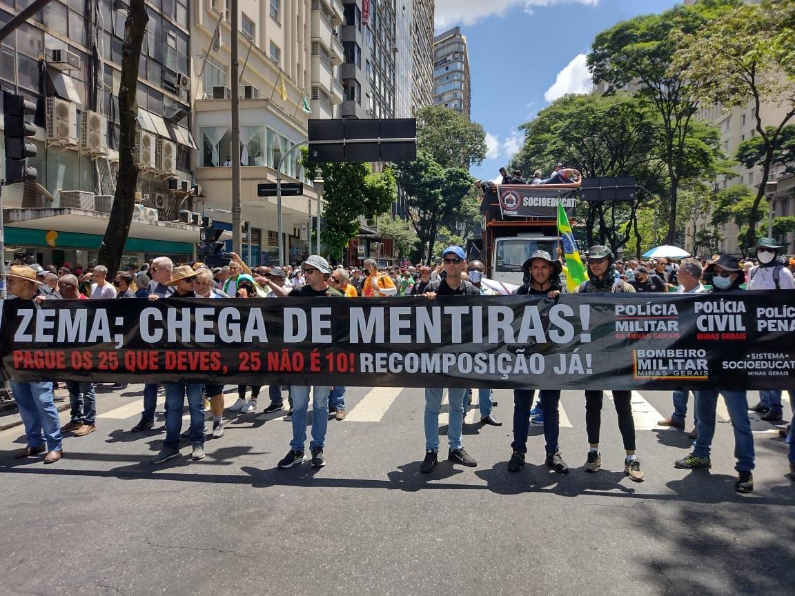 Manifestação dos profissionais da segurança pública em BH