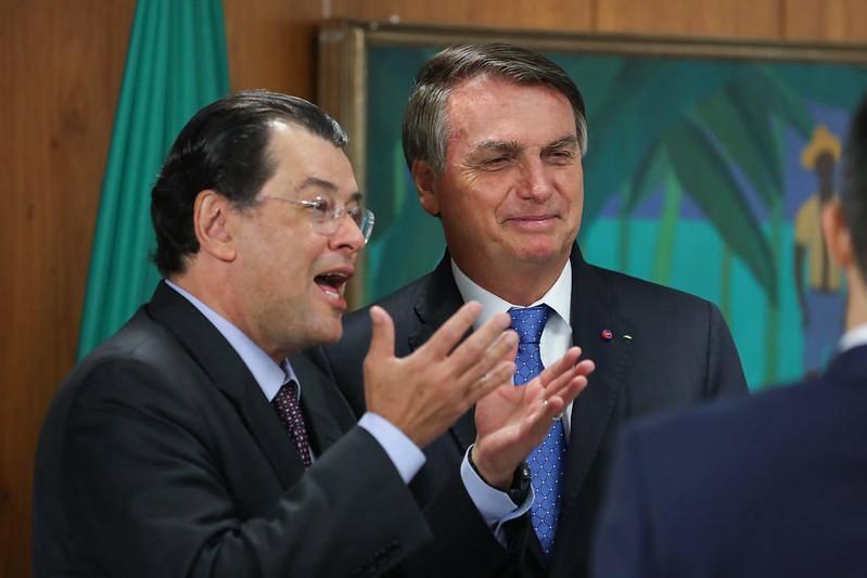 Senador Eduardo Braga e presidente Jair Bolsonaro