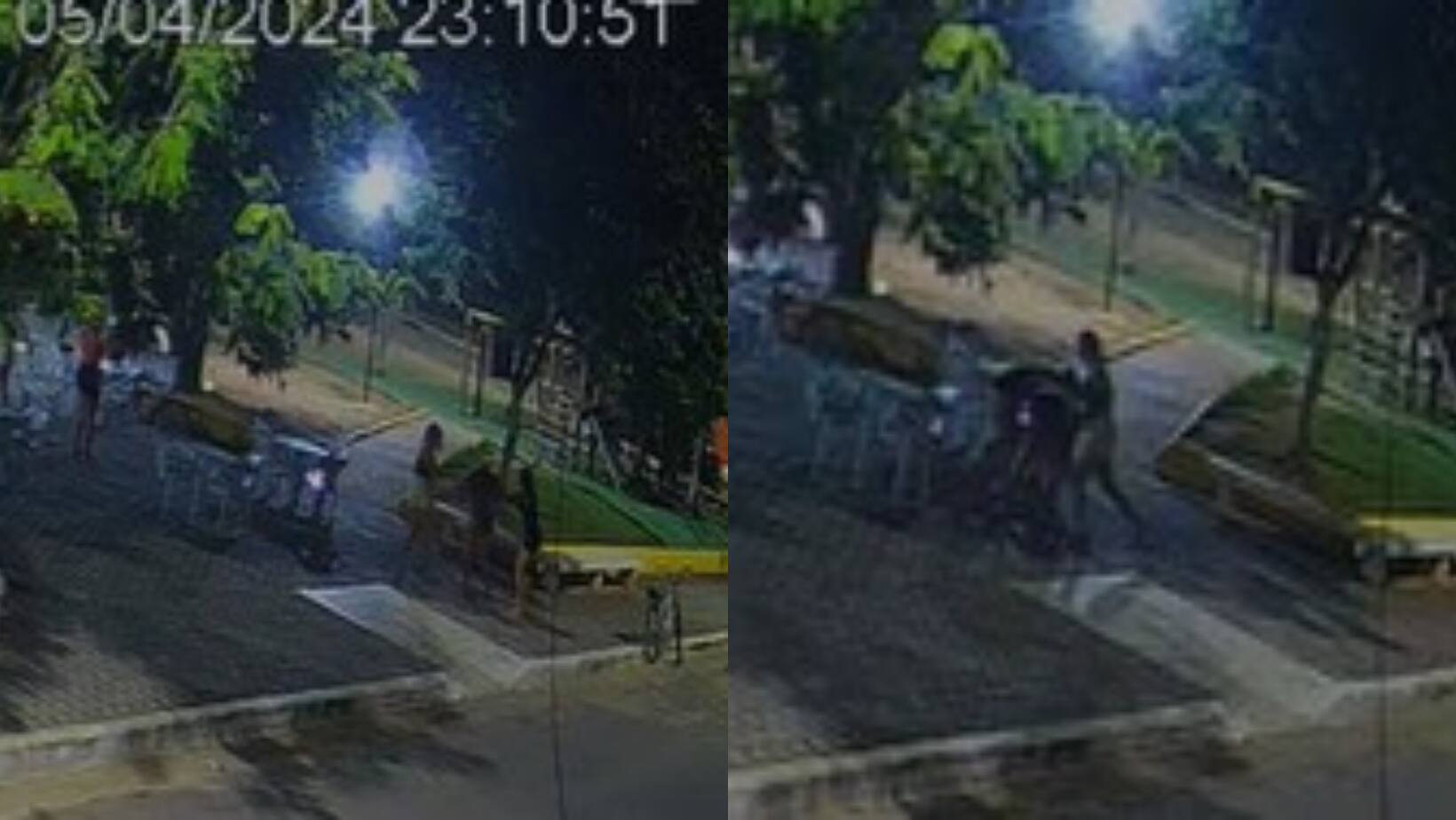 Câmara de segurança flagrou violência