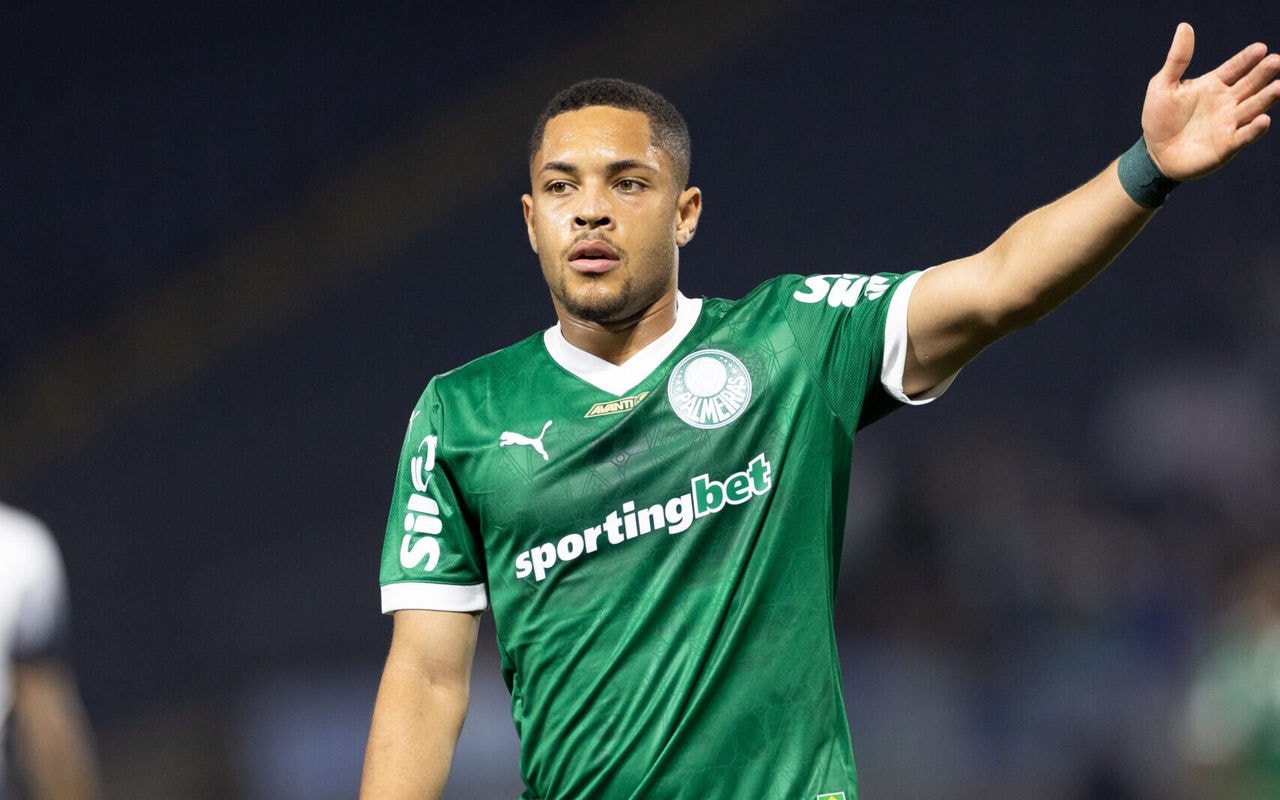 Vitor Roque em ação pelo Palmeiras (Foto: Romario Henrique/One9 Content)