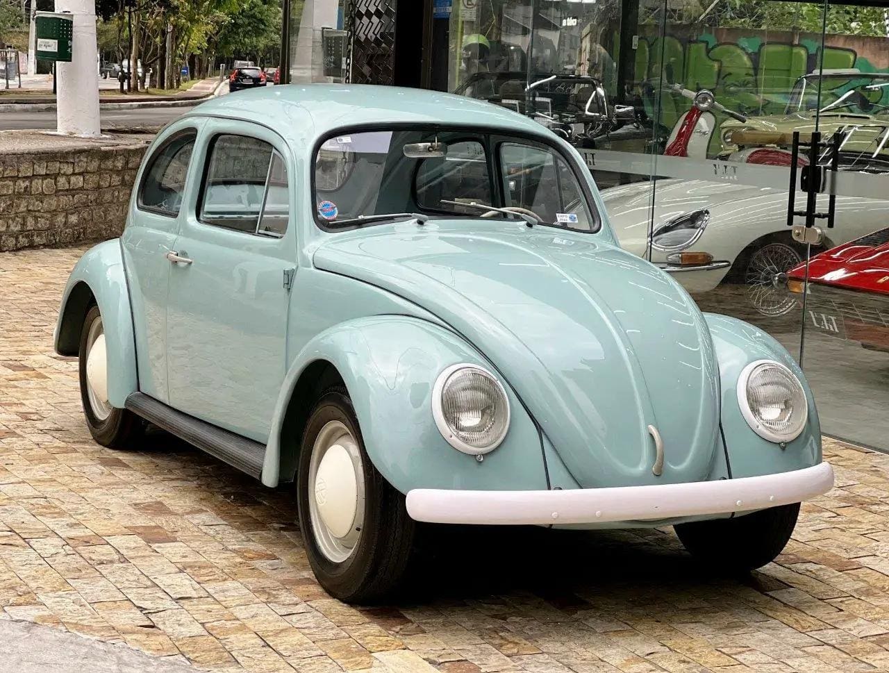 Exemplar do Fusca 'pé de boi', de 1966