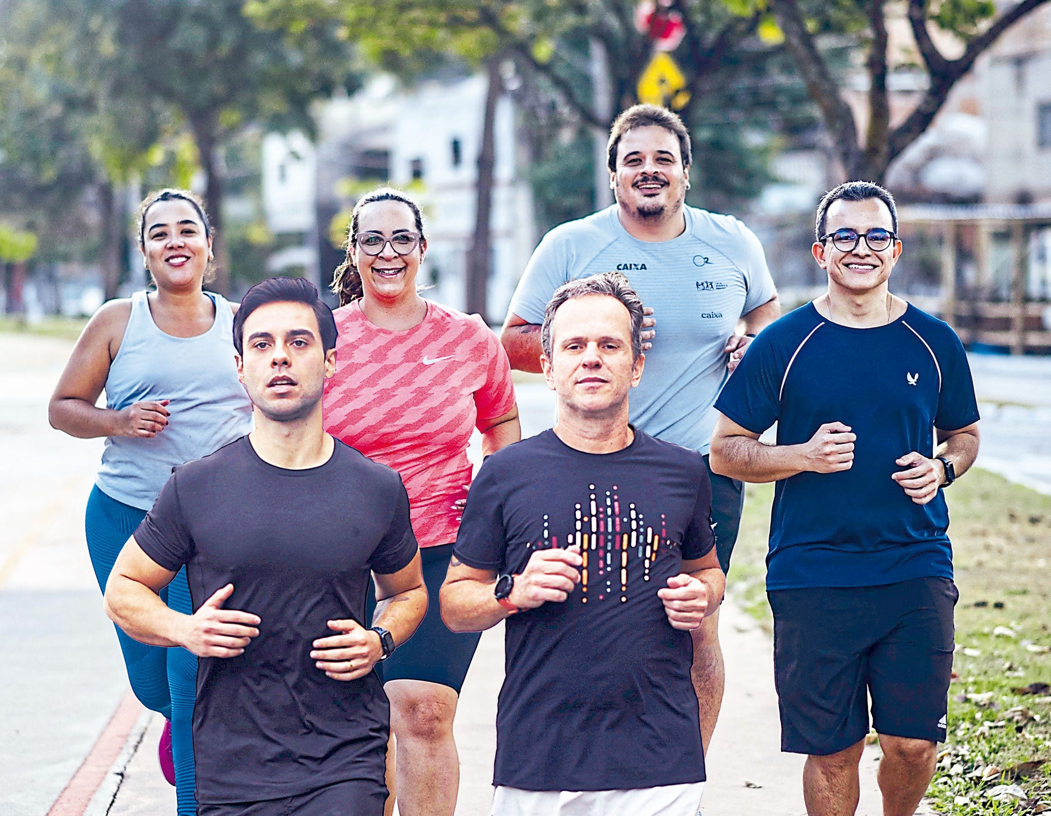 Jornalistas de O TEMPO vão postar, semanalmente, tudo sobre o universo das corridas de rua;na foto, Raquel Penaforte, Paula Coura, Wallace Graciano (esq. para dir. em cima) , Gabriel Rezende, Glaucio Castro e Vítor Fórneas (esq. para dir.) 