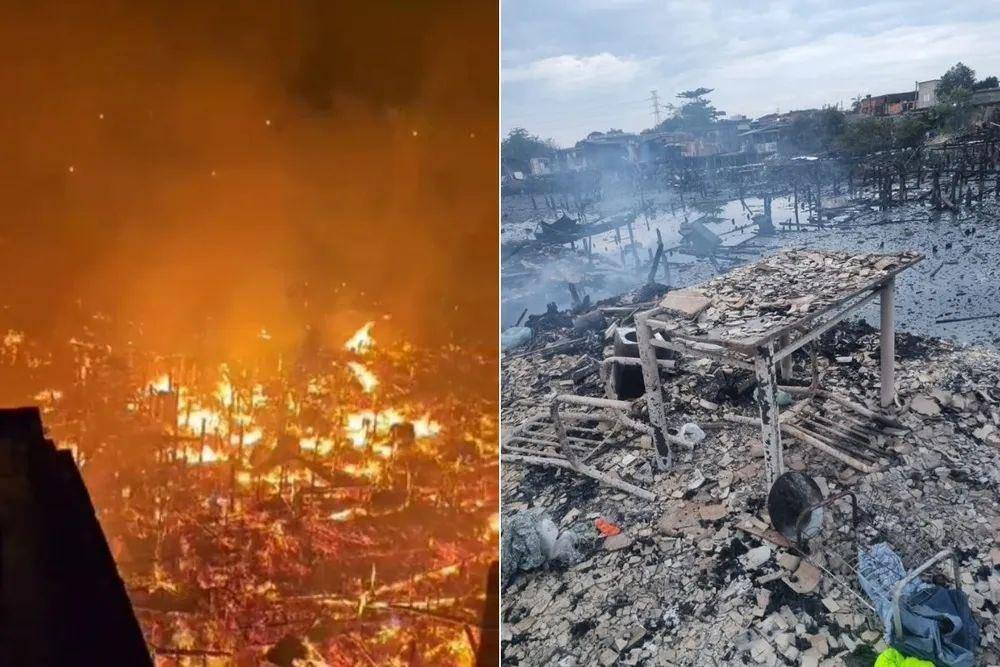 Várias cidades paulistas foram atingidas pelas queimadas, como a de Santos