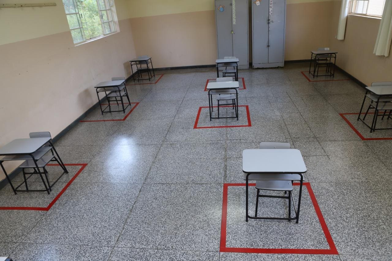escola em BH preparada para a volta às aulas presenciais após a pandemia