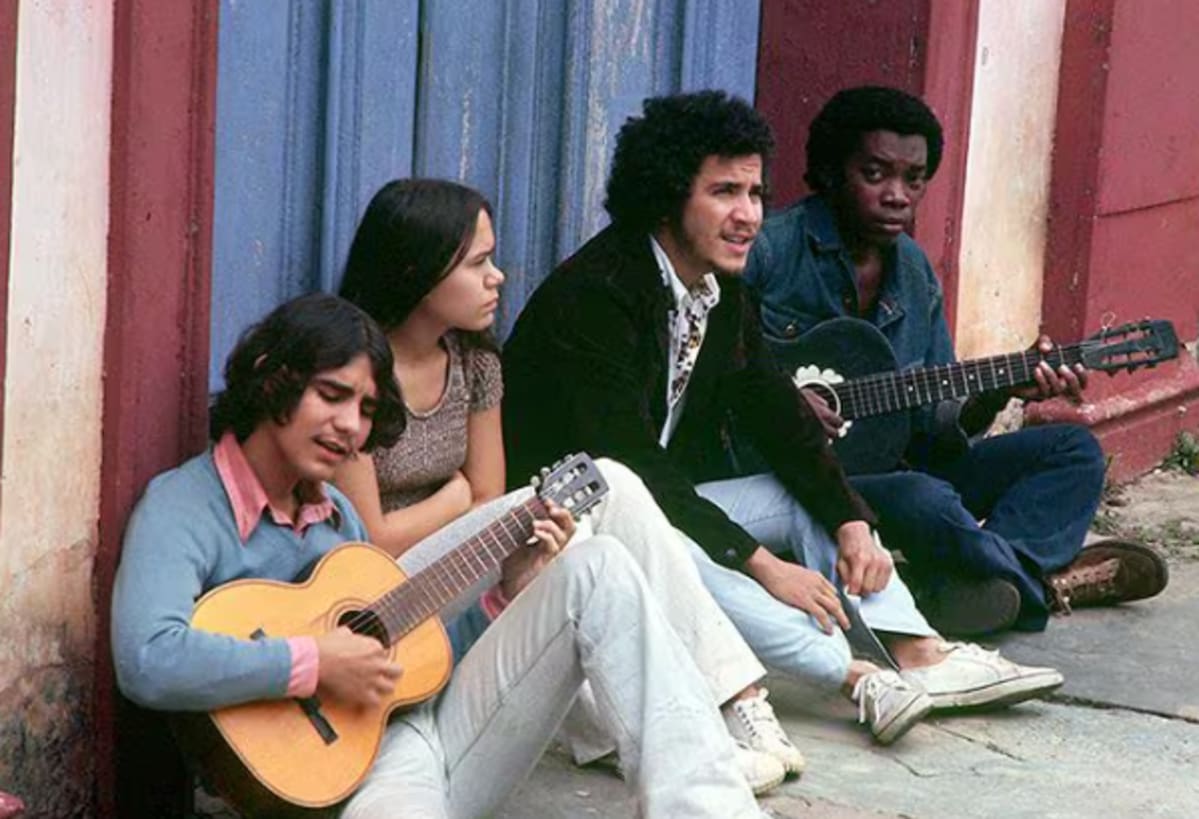 Lô Borges, Duca Leal, Márcio Borges e Milton Nascimento em cena do documentário  'Nada Será como Antes'