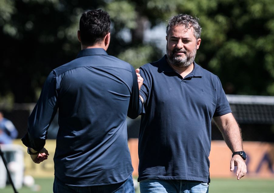 Alexandre Mattos com Pedro Junio, filho do dono da SAF, Pedro Lourenço