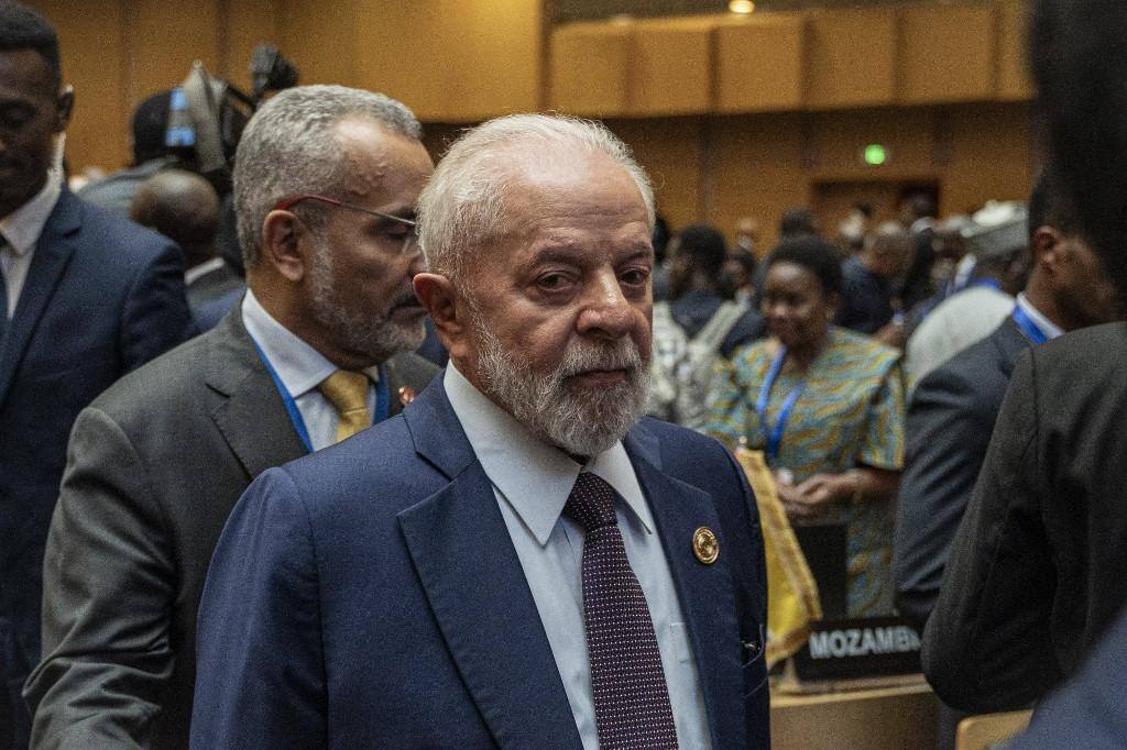 O presidente Luiz Inácio Lula da Silva na cerimônia de abertura da 37ª Sessão Ordinária da Assembleia da União Africana (UA), em Adis Abeba