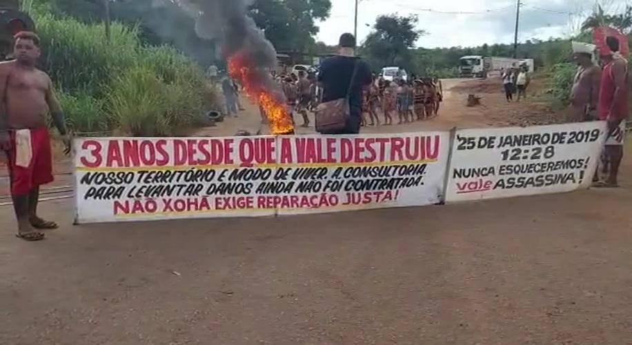 Protesto índios em São Joaquim de Bicas