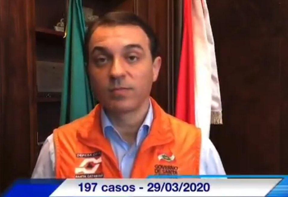 Em vídeo publicado nas redes sociais, governador Carlos Moisés (PSL) anunciou que a quarentena será prorrogada por mais sete dias
