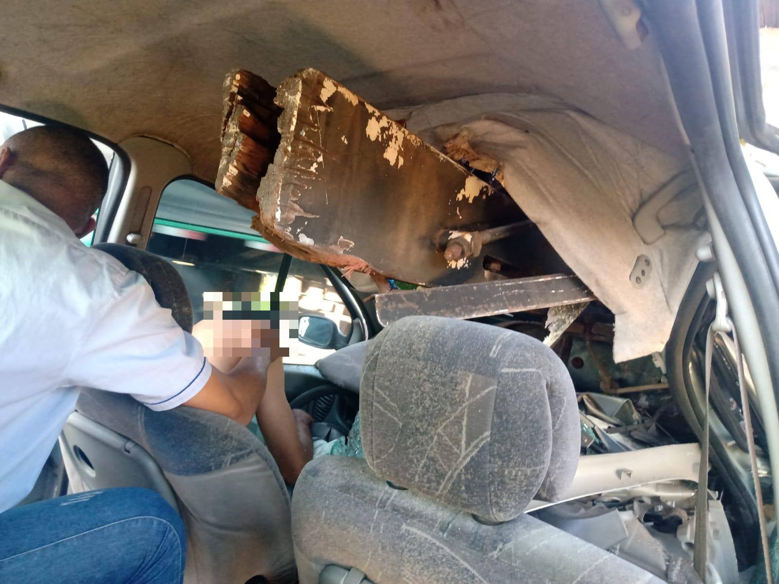 Motorista escapou por pouco