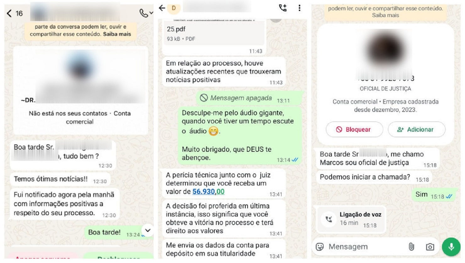 Mensagens obtidas por O TEMPO mostram abordagem dos criminosos