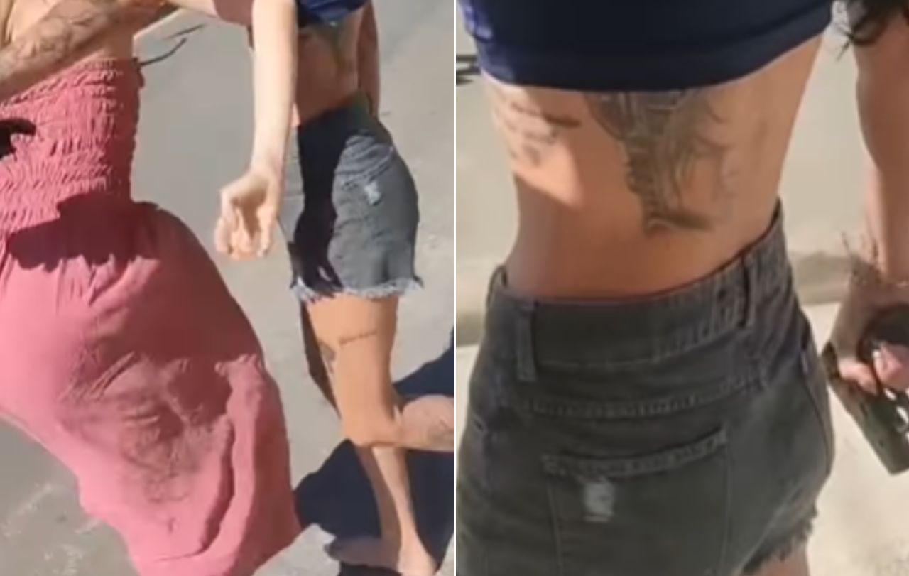A confusão foi registrada em um vídeo, que viralizou nas redes sociais