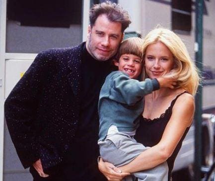 John Travolta, o filho, Jett e a ex-mulher, Kelly Preston