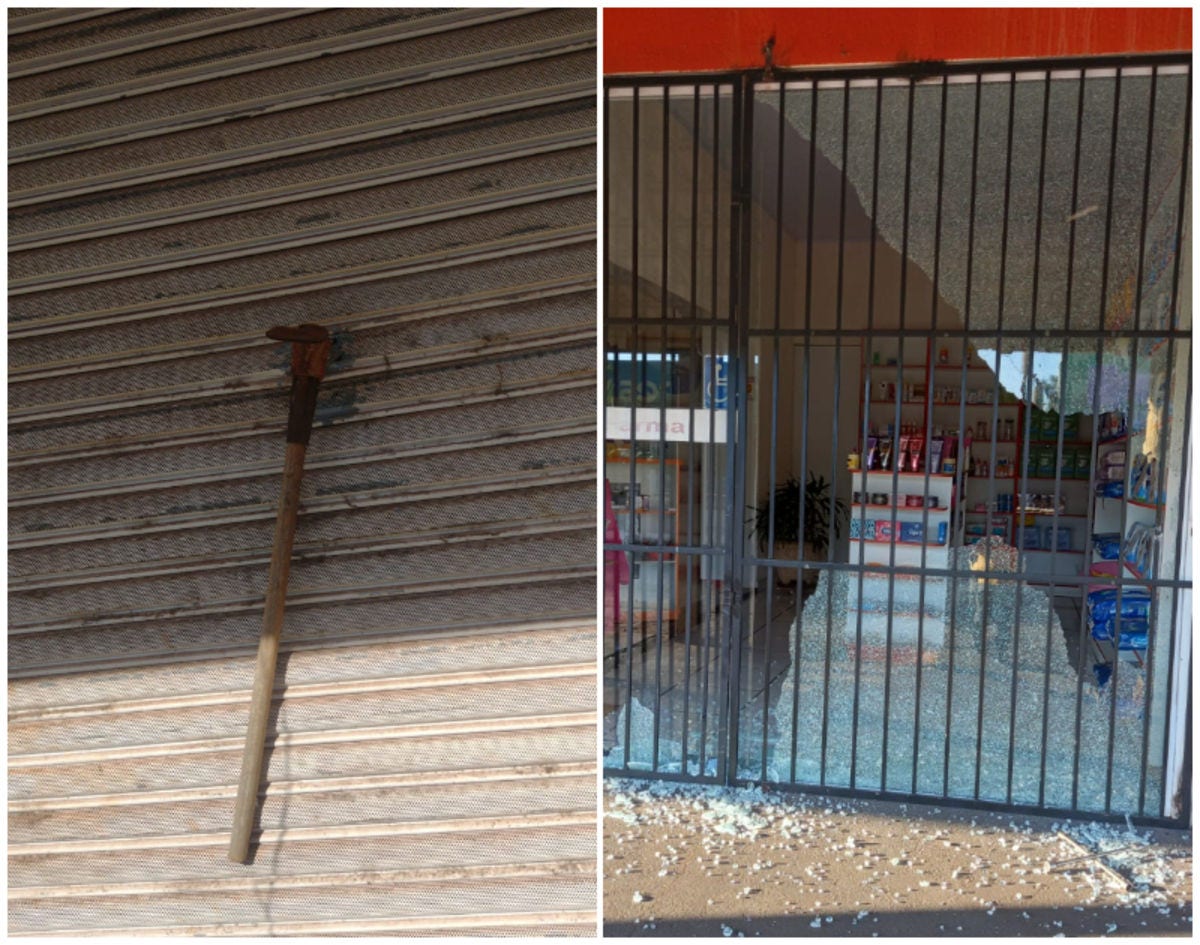 Homem deixou picareta cravada na porta para intimidar a vítima