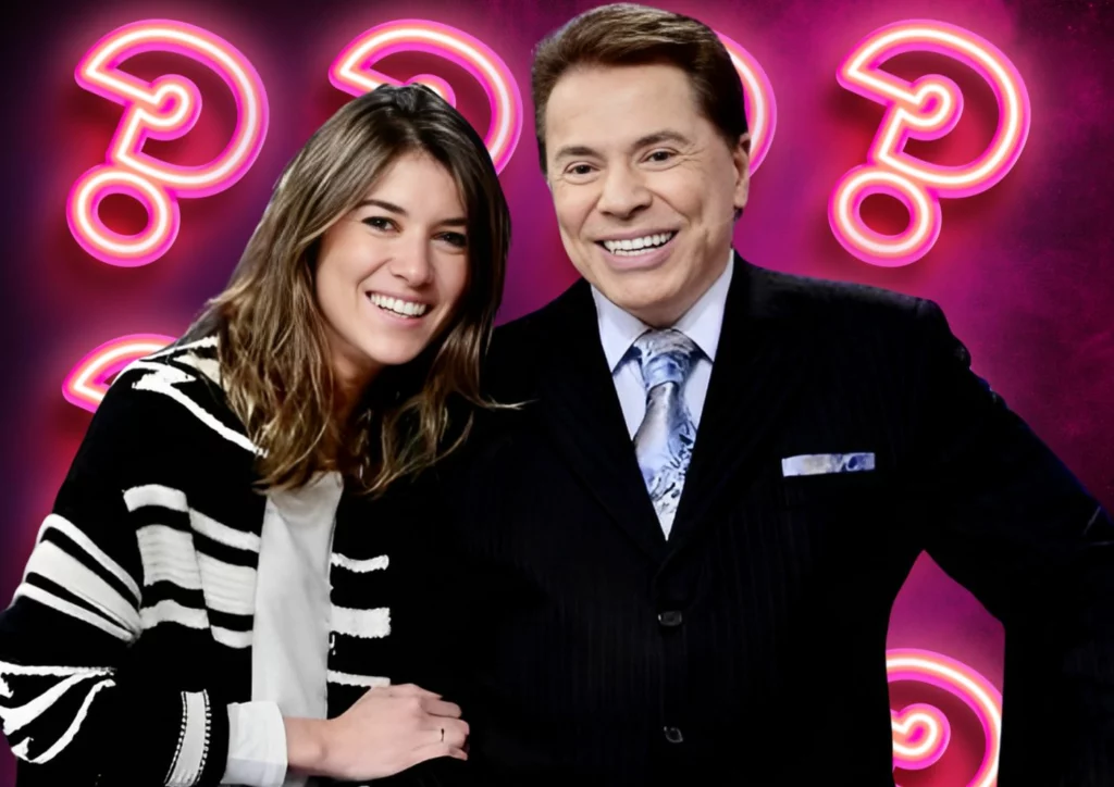 Silvio Santos e Rebeca Abravanel nos bastidores do SBT  - Divulgação/SBT