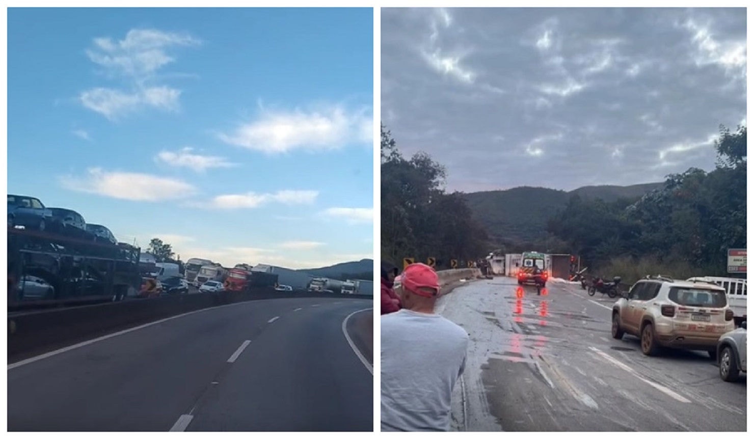 Rodovia está totalmente interditada