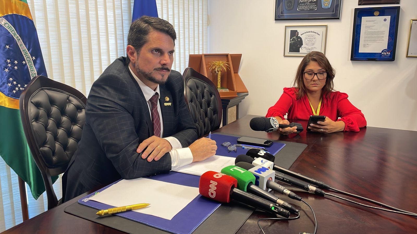Marcos do Val prestou depoimento nesta quinta-feira à Polícia Federal