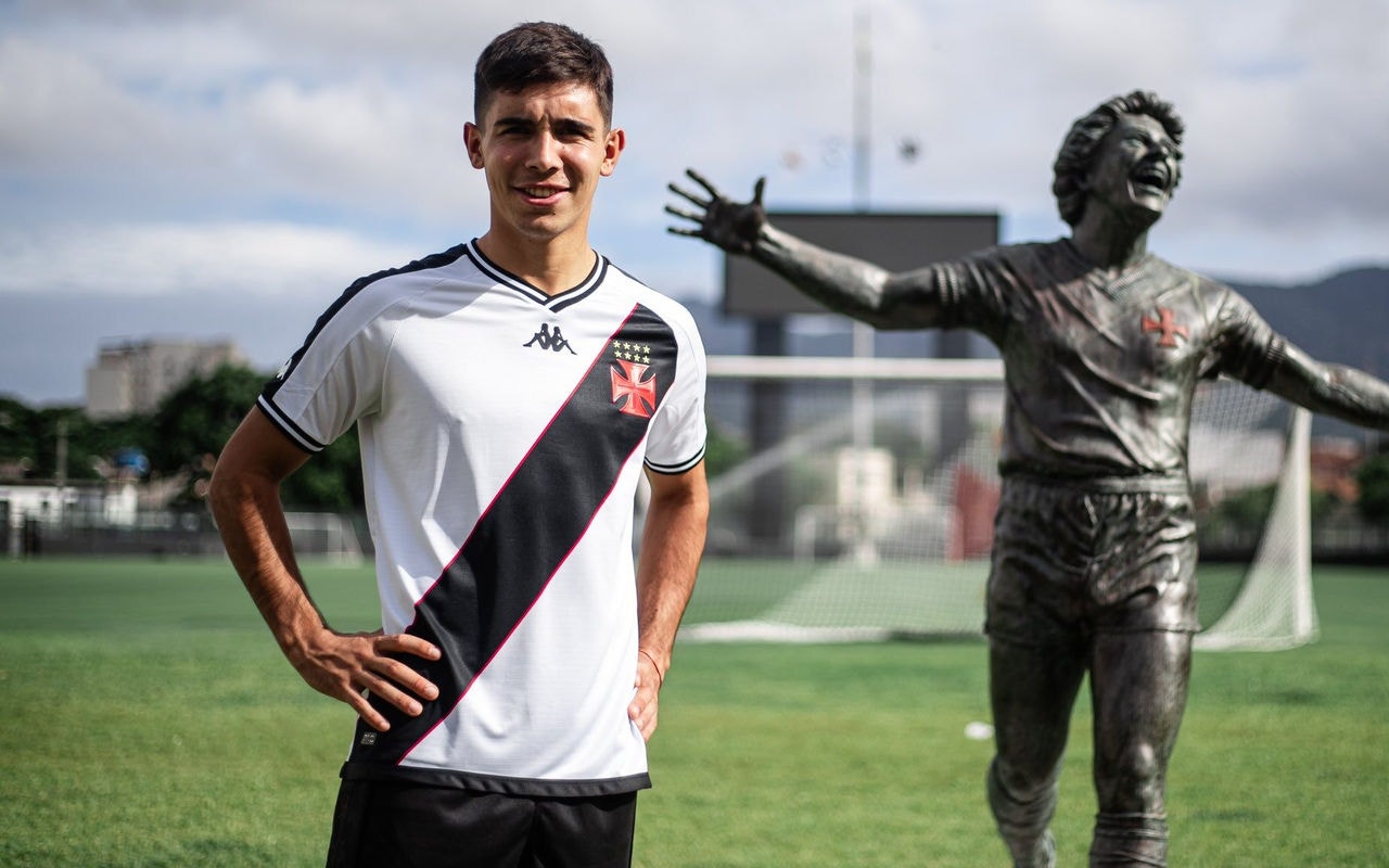 Juan Sforza em sua apresentação no Vasco(Foto: Leandro Amorim/Vasco)