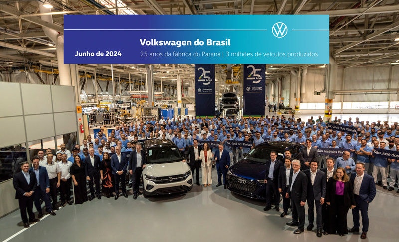 Fábrica da VW no Paraná completou 25 anos de operação nesta segunda-feira (17)