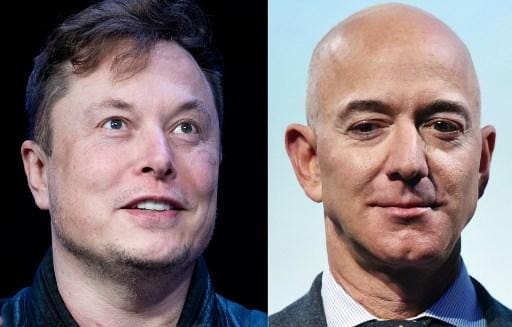 Mais ricos do mundo, Elon Musk e Jeff Bezos